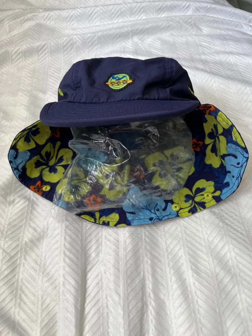Gymboree Blue Hawaii Sun Protection Hat Hawaiian Surf 6 - 18 Mo VTG